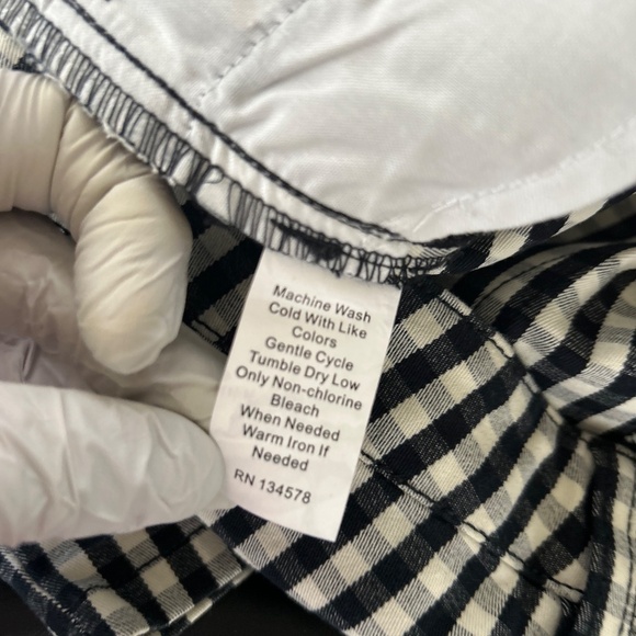 NWT Vineyard Vines Jet Black Gingham 5 pocket pants sz 10 - Picture 8 of 9